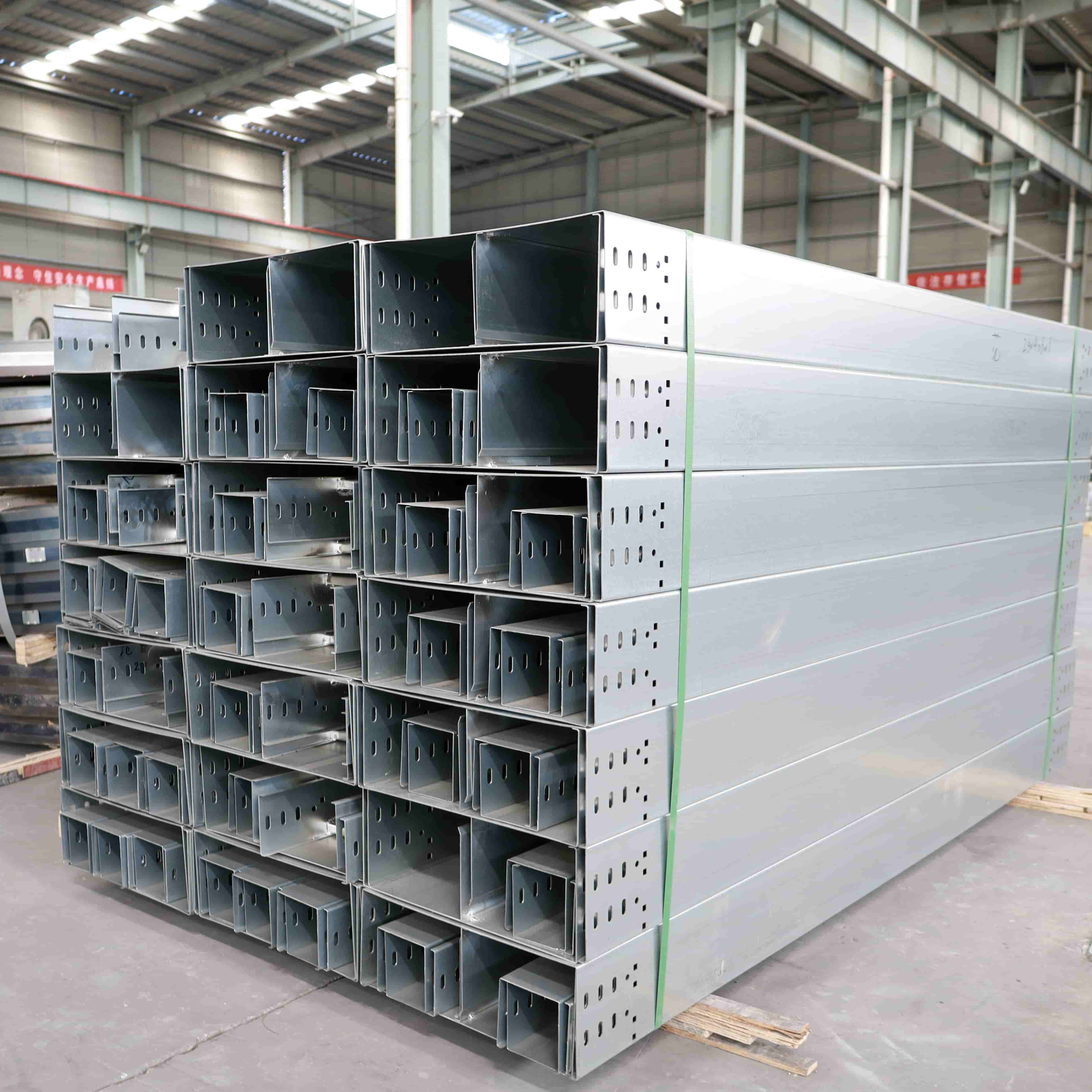 Steel trough-type na cable tray